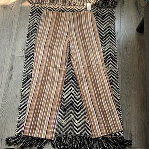 High Waist Straight Leg Crop Trousers